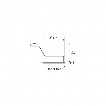 SLV NEW TRIA Einbauleuchte, einflammig, QPAR111, eckig, weiß matt, max. 75W, inkl. Blattfedern (113541)