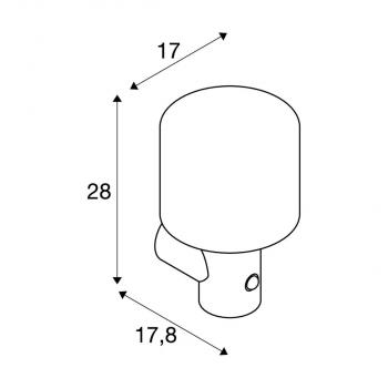 SLV OVALISK SENSOR LED Wandaufbauleuchte mit Bewegungsmelder, CCT switch 3000/4000K, IP65, anthrazit (1004679)