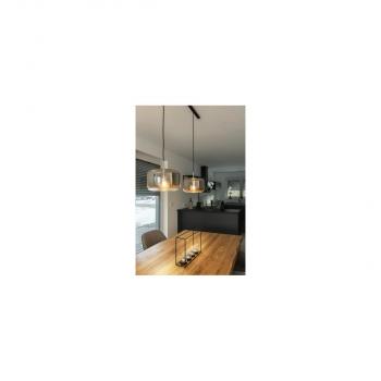 SLV PANTILO 28 Indoor Pendelleuchte, Ø 28cm, E27, max. 15W, Glas, chrom (1003006)