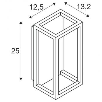 SLV QUADRULO Outdoor Wandaufbauleuchte, LED, 3000K, IP55, anthrazit (1007207)