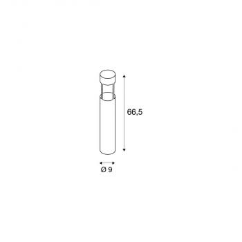 SLV SLOTS 65 Outdoor Standleuchte, LED, 3000K, rund, rost, Ø/H 9/66,5 cm (231457)