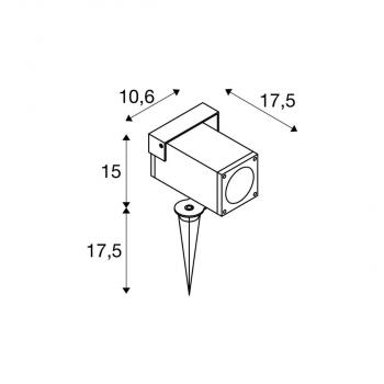 SLV THEO BRACKET Outdoor Erdspiessleuchte, anthrazit (1004652)