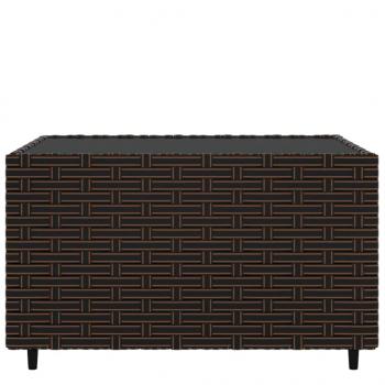 Garten-Couchtisch Quadratisch Braun 50x50x30 cm Poly Rattan