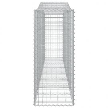 Gabionen mit Hochbogen 2 Stk. 400x50x120/140cm Verzinktes Eisen