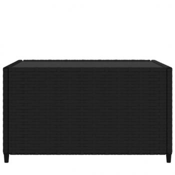 Garten-Couchtisch Quadratisch Schwarz 50x50x30 cm Poly Rattan