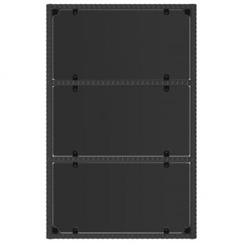 4-tlg. Garten-Lounge-Set mit Kissen Schwarz Poly Rattan