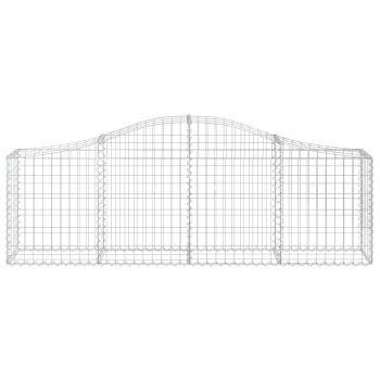 Gabionen mit Hochbogen 12 Stk. 200x30x60/80 cm Verzinktes Eisen