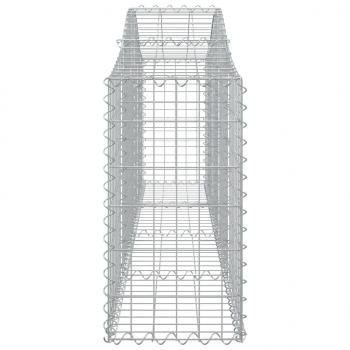 Gabionen mit Hochbogen 12 Stk. 200x30x60/80 cm Verzinktes Eisen