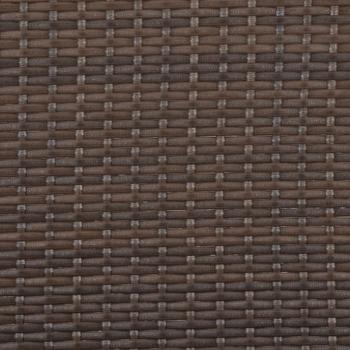 Gartenbank 2-Sitzer mit Kissen Braun Poly Rattan