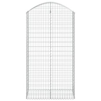 Gabione mit Hochbogen 100x50x180/200 cm Verzinktes Eisen
