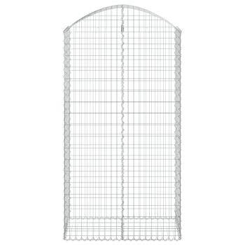Gabione mit Hochbogen 100x50x180/200 cm Verzinktes Eisen