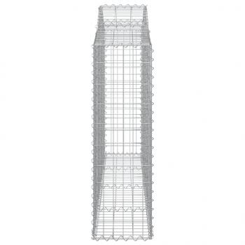 Gabionen mit Hochbogen 30Stk. 200x30x100/120cm Verzinktes Eisen