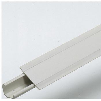 ARDEBO.de Gewiss NP42501 Eckkanal, mit Bodenlochung, PVC, 30x50x2000mm, cremeweiß, 2m