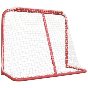 ARDEBO.de - Hockey-Tor Rot und Weiß 183x71x122 cm Polyester