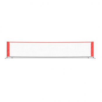 Tennisnetz Schwarz und Rot 500x100x87 cm Polyester