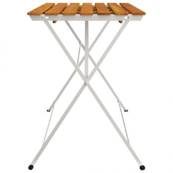 Bistrotisch Klappbar 100x54x71 cm Massivholz Akazie und Stahl