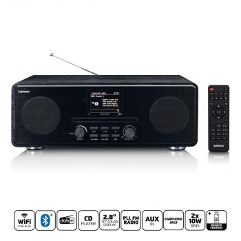 ARDEBO.de - Internet / DAB+ / FM Radio mit CD-Player und Bluetooth® Schwarz