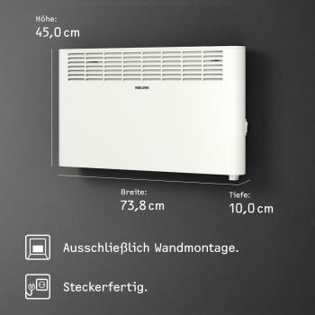 STIEBEL ELTRON CNS 2000 Plus LCD Konvektorheizung, 2000W, IP24, weiß (205857)
