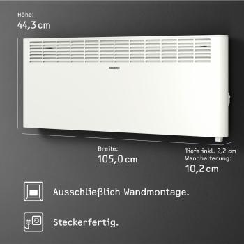 STIEBEL ELTRON CNS 3000 Plus LCD Konvektorheizung, 3000W, IP24, weiß (205859)
