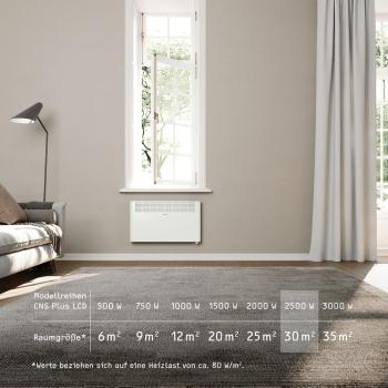 STIEBEL ELTRON CNS 2500 Plus LCD Konvektorheizung, 2500W, IP24, weiß (205858)