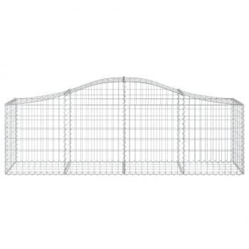 Gabionen mit Hochbogen 13 Stk. 200x50x60/80 cm Verzinktes Eisen