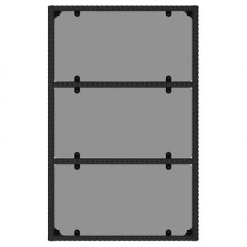 6-tlg. Garten-Lounge-Set mit Kissen Schwarz Poly Rattan