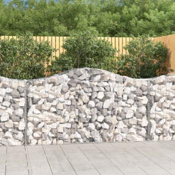 ARDEBO.de - Gabionen mit Hochbogen 30 Stk 200x50x100/120cm Verzinktes Eisen