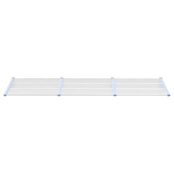 Türvordach Grau und Transparent 297,5x90 cm Polycarbonat