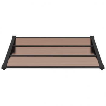 Türvordach Schwarz 122x90 cm Polycarbonat