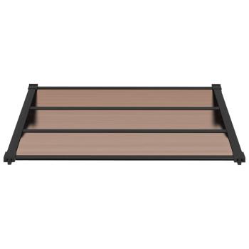 Türvordach Schwarz 122x90 cm Polycarbonat