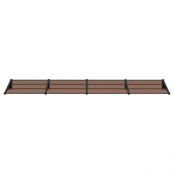 Türvordach Schwarz 396x90 cm Polycarbonat