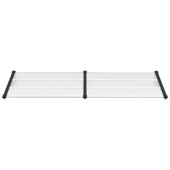 Türvordach Schwarz und Transparent 239x90 cm Polycarbonat