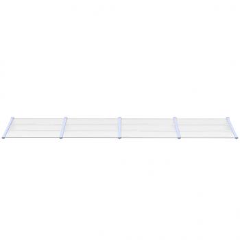 Türvordach Grau und Transparent 396x90 cm Polycarbonat
