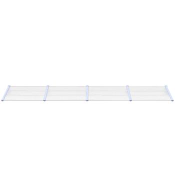 Türvordach Grau und Transparent 396x90 cm Polycarbonat