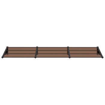 Türvordach Schwarz 297,5x90 cm Polycarbonat