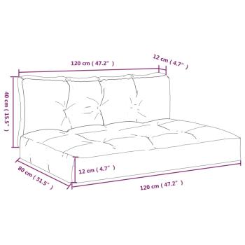 Palettenkissen 2-tlg. Mehrfarbig Stoff