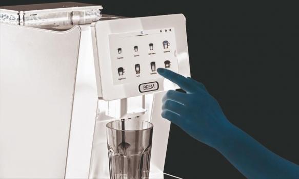 Beem 09111 Coffee Professio Kaffeevollautomat, 7 Zoll TFT Display mit Touchscreen, 2 L Wassertank, Kegelmahlwerk, 250g Bohnenfach, schwarz