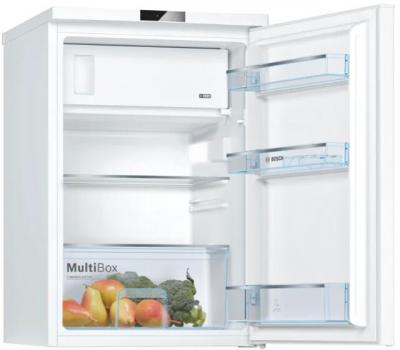 Bosch KTL15NWEB Serie 2 Stand Tischkühlschrank, 56 cm breit, 120 L, MultiBox, LED Beleuchtung, Supergefrieren, Superkühlen, weiß