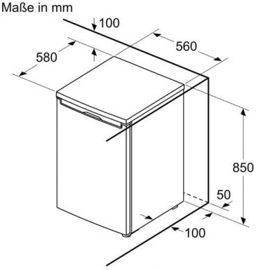 Bosch KTL15NWEB Serie 2 Stand Tischkühlschrank, 56 cm breit, 120 L, MultiBox, LED Beleuchtung, Supergefrieren, Superkühlen, weiß