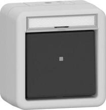 ARDEBO.de Gira 311230 Wippschalter, 10 AX, 250 V~, mit Beschriftungsfeld, LED-Beleuchtungselement 230 V
