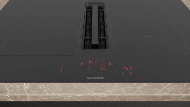 Siemens ED711HQ26E iQ500 Induktionskochfeld mit Dunstabzug, 70cm breit, Rahmenlos aufliegend, schwarz