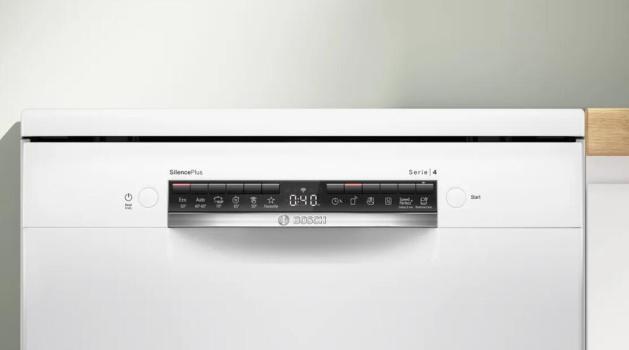 Bosch SMS4EVW08E Serie 4 Stand Geschirrspüler, 60 cm breit, 14 Maßgedecke, AquaStop, HomeConnect, weiß