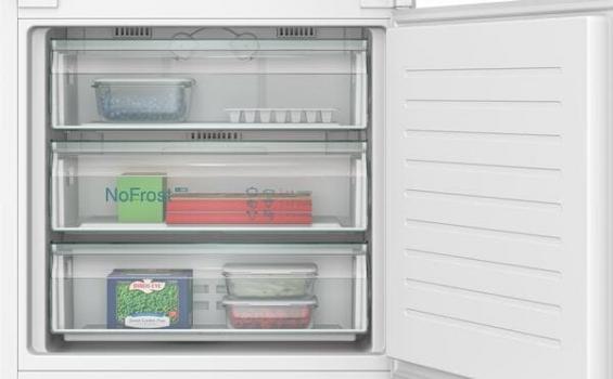 Siemens KB96NNSE0 iQ100 Einbau Kühl-/Gefrierkombination, Nischenhöhe: 194 cm, 285 L, NoFrost, Schlepptürtechnik, HomeConnect, hyperFresh