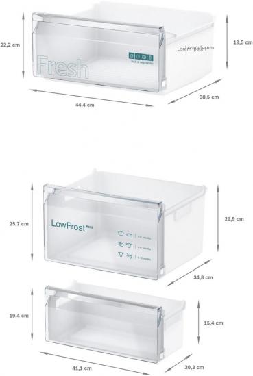 Siemens KI87VNSE0 iQ100 Einbau Kühl-Gefrierkombination, Nischenhöhe 177,5 cm, 270 L, Schleppscharnier, lowFrost, auto Airflow, safety Glas