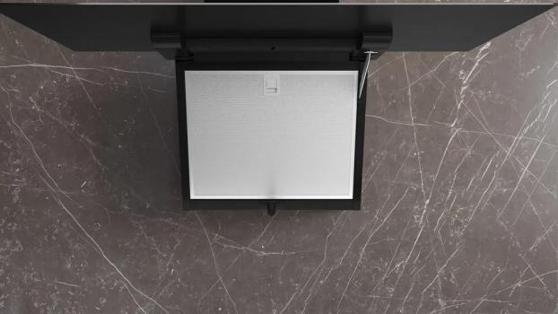 Siemens LC87KFN60 iQ300 A+ Kopffreihaube, 80 cm breit, 768 m³/h, cook Connect System, iQdrive Motor, Leistung 3-stufig + 1 Intensiv, Klarglas, schwarz bedruckt