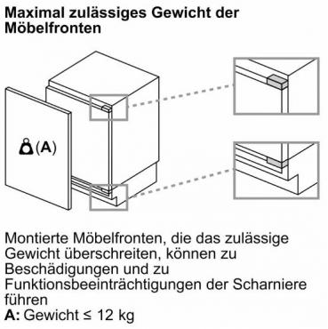 Bosch GUN21ADE0 Einbau Gefrierschrank, 60 cm breit, 85 L, Festtürtechnik, NoFrost, Supergefrieren, Energiesparfunktion, weiß