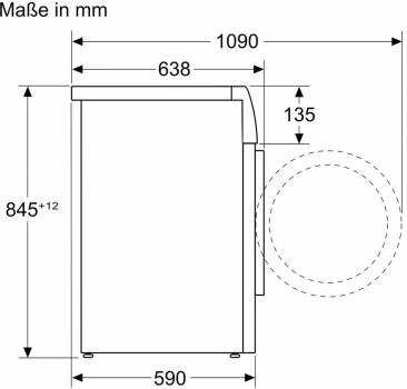 Siemens WG56B2A41 iQ700 10 kg Frontlader Waschmaschine, 60 cm breit, 1600 U/min, AquaStop, i-Dos, speedPack XL, Antiflecken-System, weiß