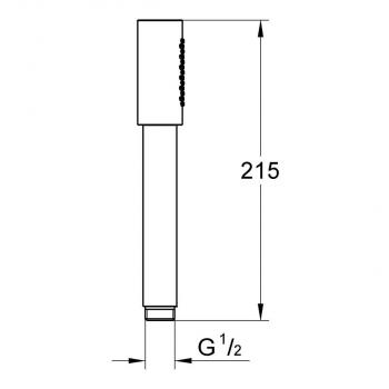 GROHE Rainshower Aqua Stick Handbrause, 1 Strahlart, hard graphite gebürstet (26866AL0)