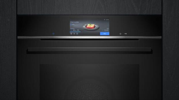 Siemens HB778G3B1 iQ700 A+ Einbau-Backofen, 60 cm breit, 71L, ActiveClean, cookControlPro, Home Connect , TFT-Full-Touchdisplay Pro, schwarz/edelstahl