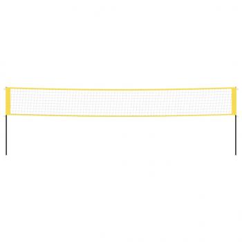 Badminton-Netz Gelb und Schwarz 600x155 cm PE-Gewebe